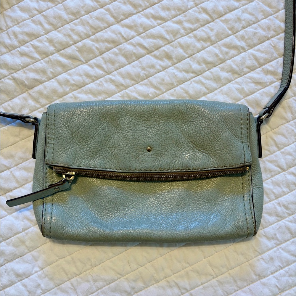 Kate Spade Light Blue Leather Crossbody Bag